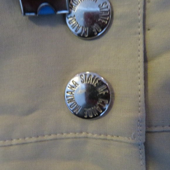 STATE OF CLAUDE MONTANA BEIGE A-LINE SKIRT 4* - Picture 7 of 8